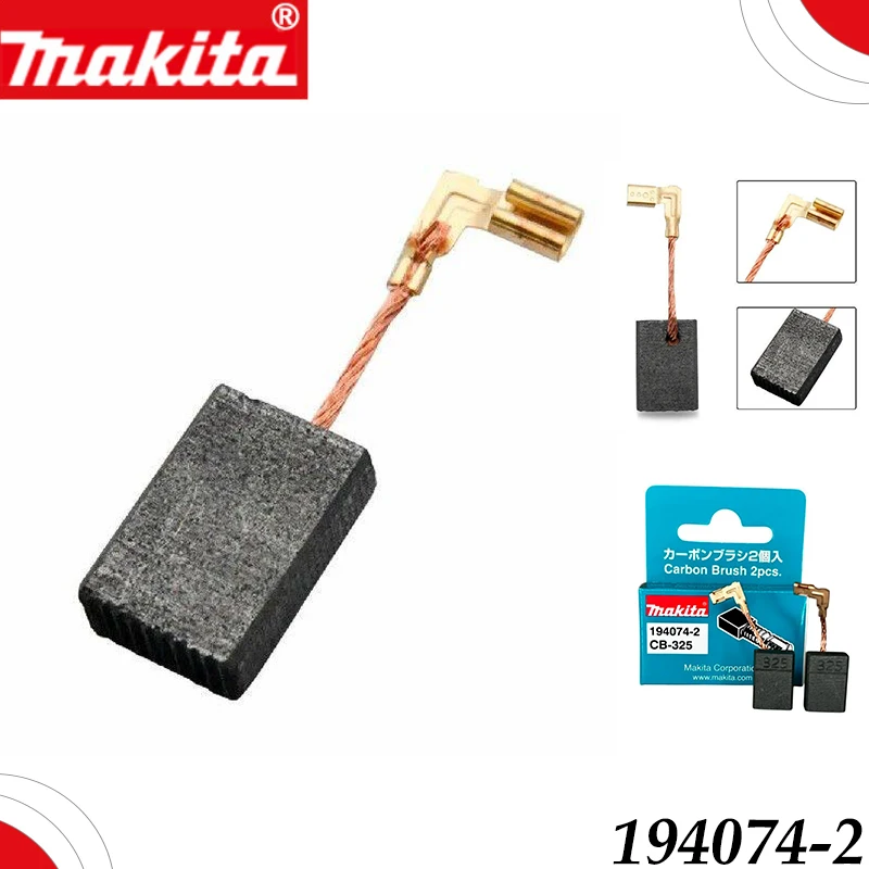 Makita 194074-2 CB-325 Carbon Brushes, 2pcs Replacement Carbon Brushes for Makita Power Tools