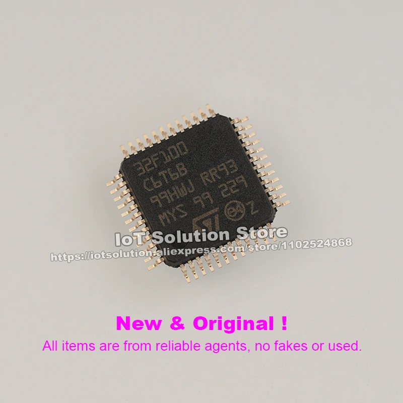 STM32F100C6T6B LQFP-48, 7x7x1,4mm, STM32F100C6T6BTR