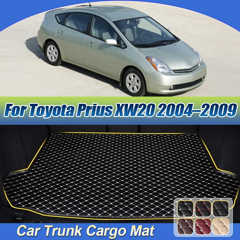 

Коврик в багажник автомобиля для Toyota Prius XW20 2004~2009, кожаный, грязезащитный, для хранения, подушка-подкладка, ковер для багажника, аксессуары для интерьера автомобиля