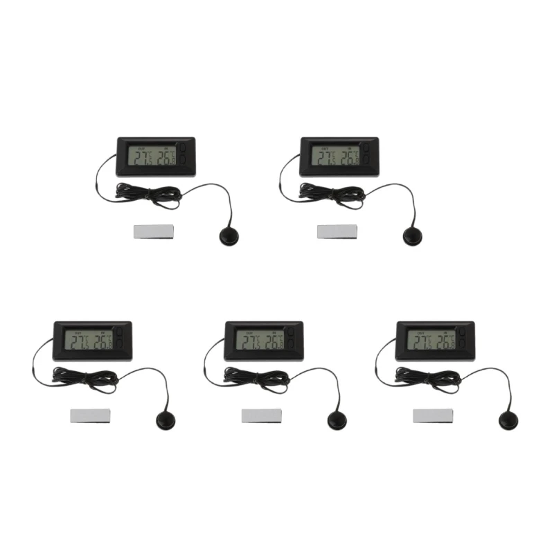 自動車用デジタル LCD 温度計 自動車住宅オフィスワークショップ用 1.5 メートルケーブル付き車内のドロップシッピングを強化します