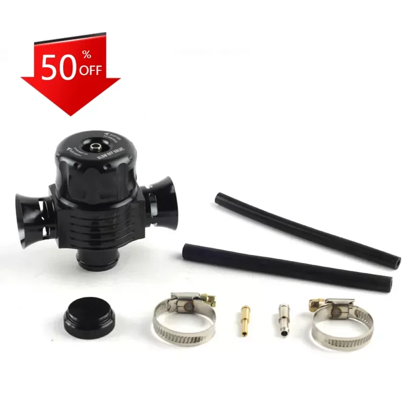 DUAL PORT UNIVERSAL TURBO DIVERTER DUMP BLOW OFF VALVE 25MM with two turmpet  bov-008c