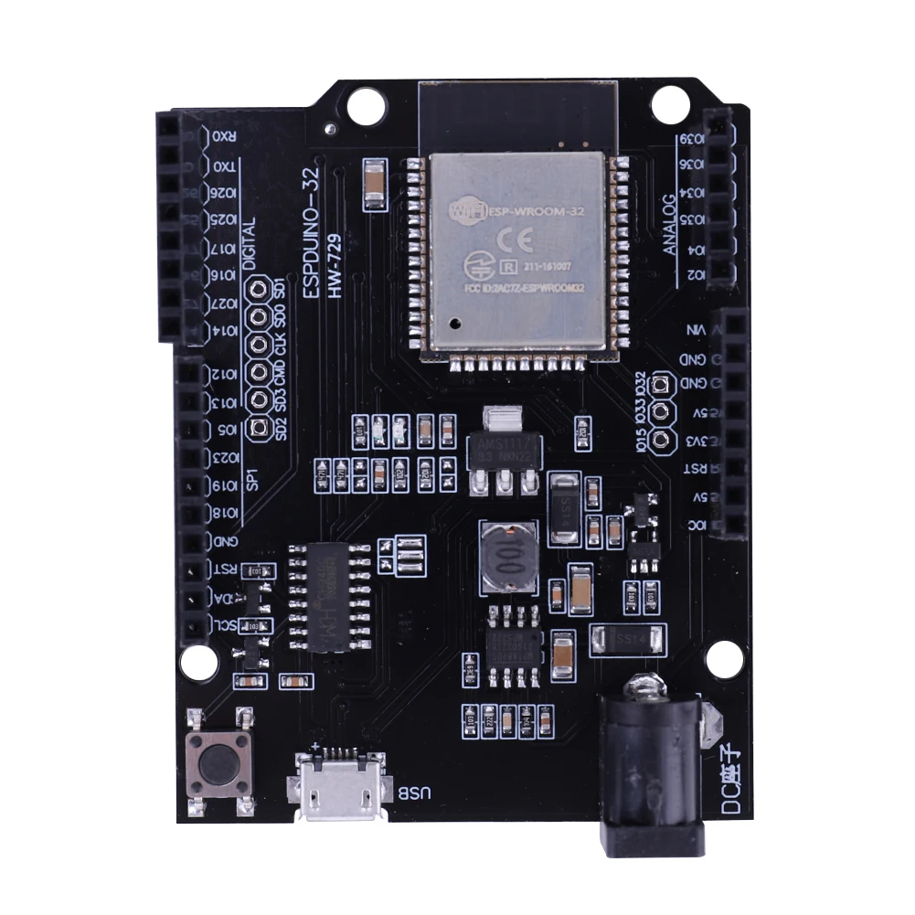 ESP32 Development Board WiFi Bluetooth-compatibele modulekaart 4 MB Flash DC 5 V-12 V Compatibel met voor Arduino