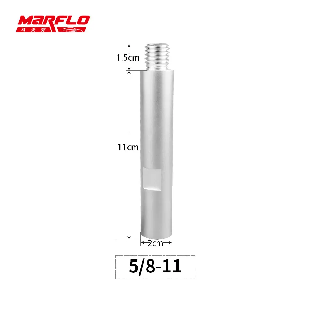 5/8-11 Marflo Aluminium Rotary Extension Shaft Set Connector Adapter Angle Grinder Rotary Polisher Extension Bar Connecting Rod images - 6