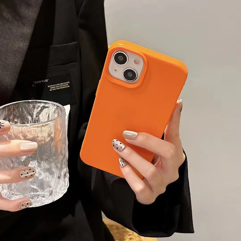Leather Texture Candy Color Silicone Case for iPhone 16 15 14 Plus 13 12 11 Pro Max Luxury Ultra Thin Soft TPU Cover for 16 Plus image 2