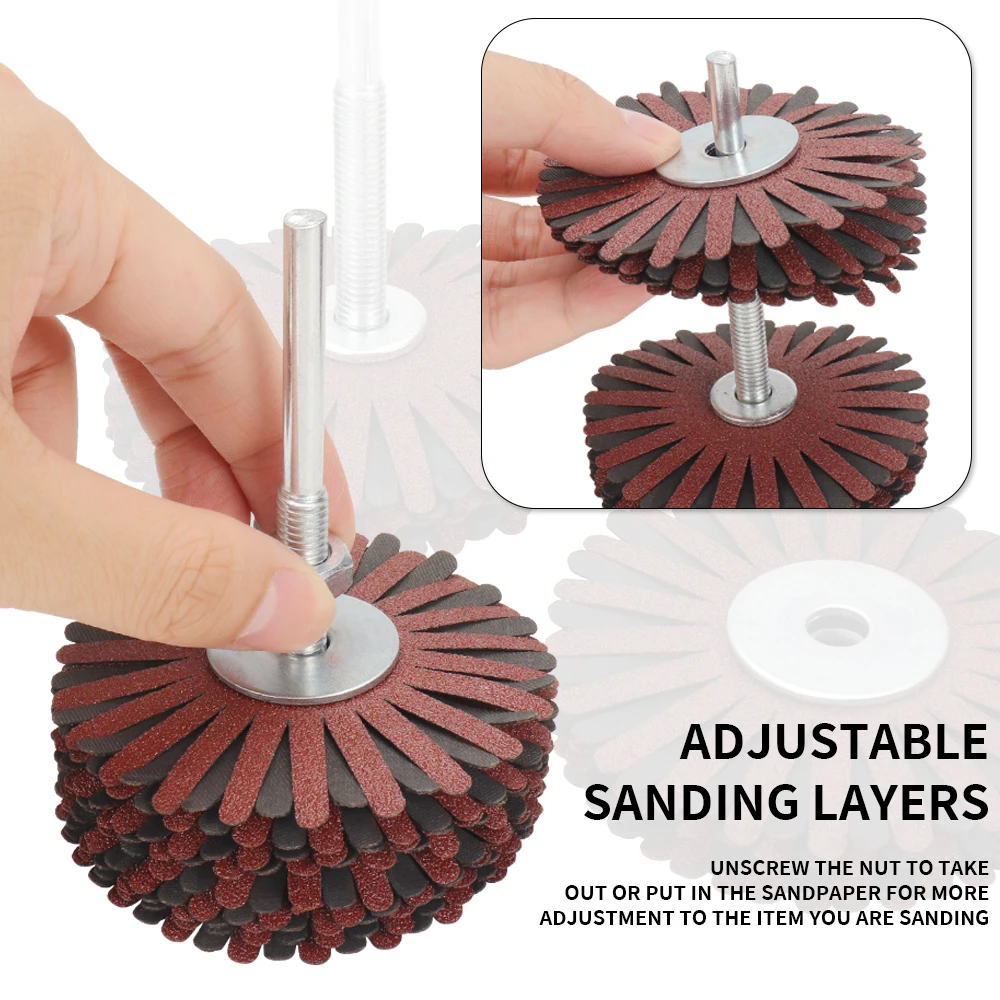 SI FANG 80 мм шлифовальный лепестковый диск с хвостовиком 6 мм, абразивные инструменты для вращающихся электроинструментов, удаление ржавчины, наждачная бумага, головка шлифовального круга