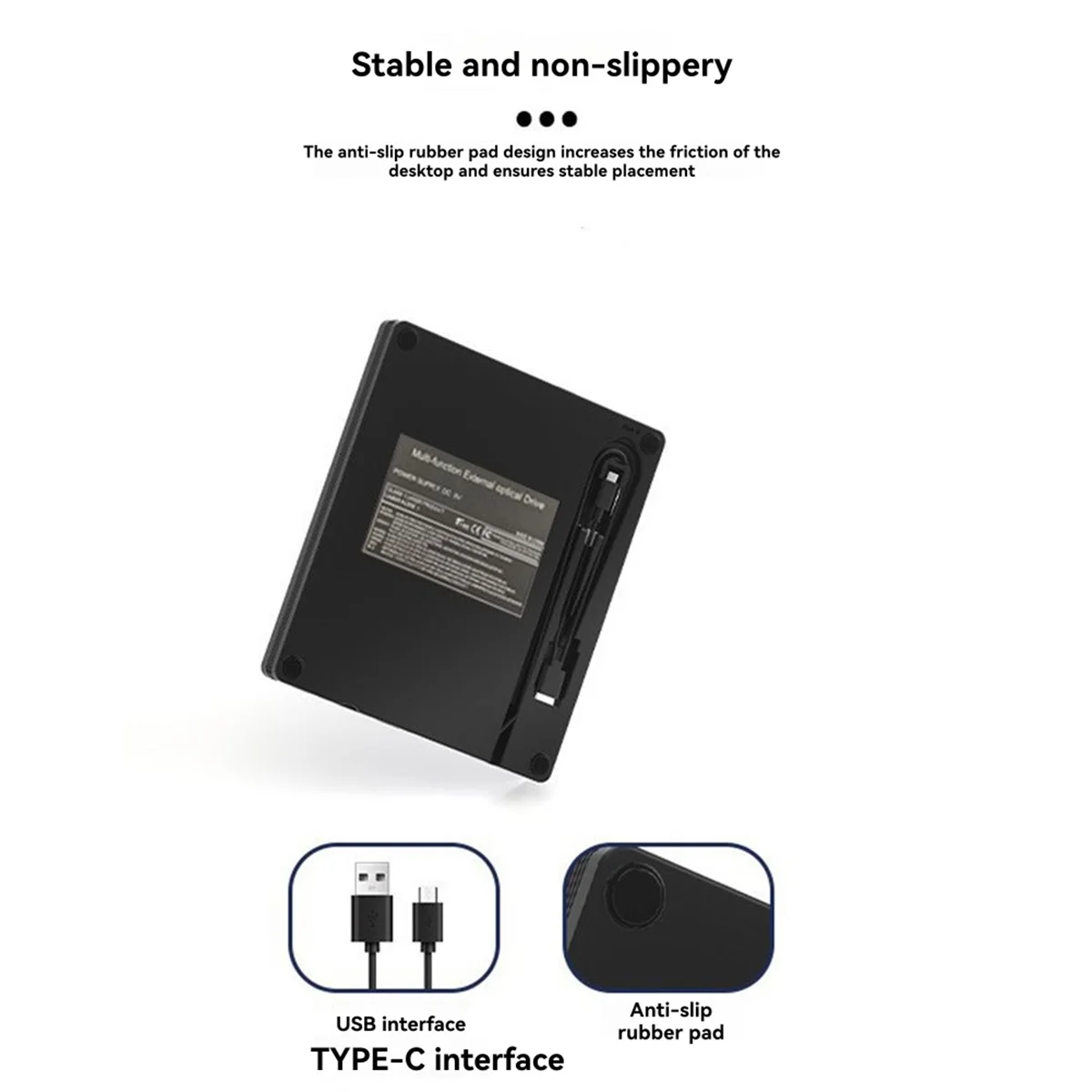 

7 в 1 USB3.0 Type-C Внешний CD DVD RW Оптический привод Тип лотка DVD-записи Регистратор-считыватель Плеер для Win 11/10