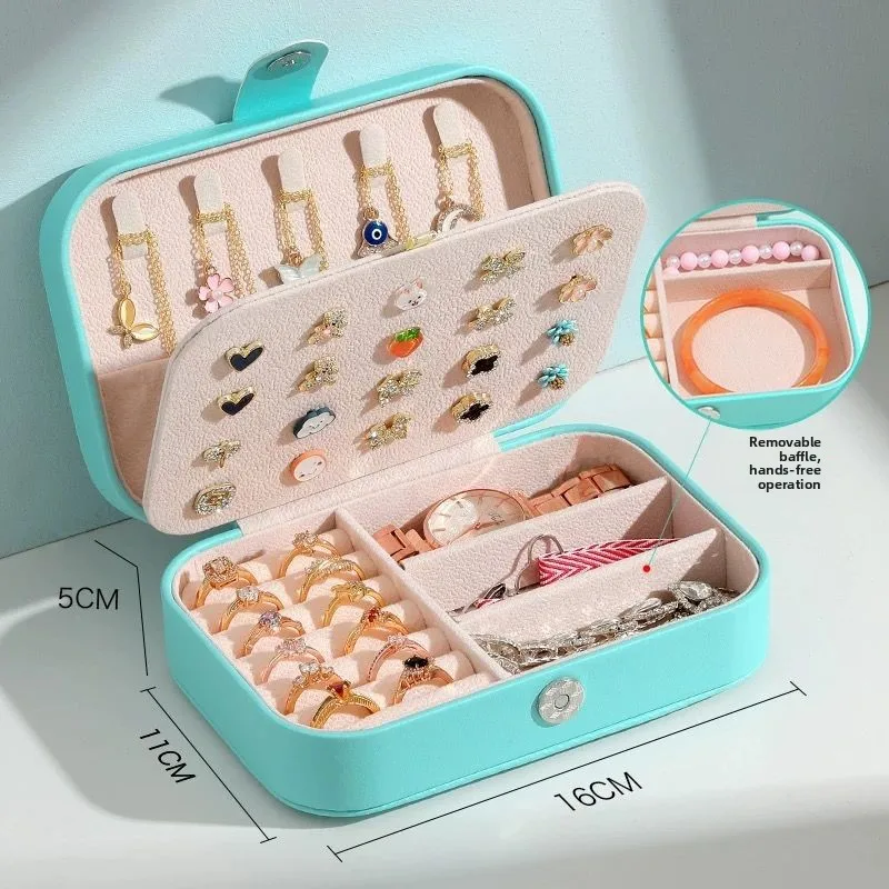 

Jewelry Box Portable Jewelry Storage Box Travel Small and Exquisite Earrings Ring Necklace Jewelry Box