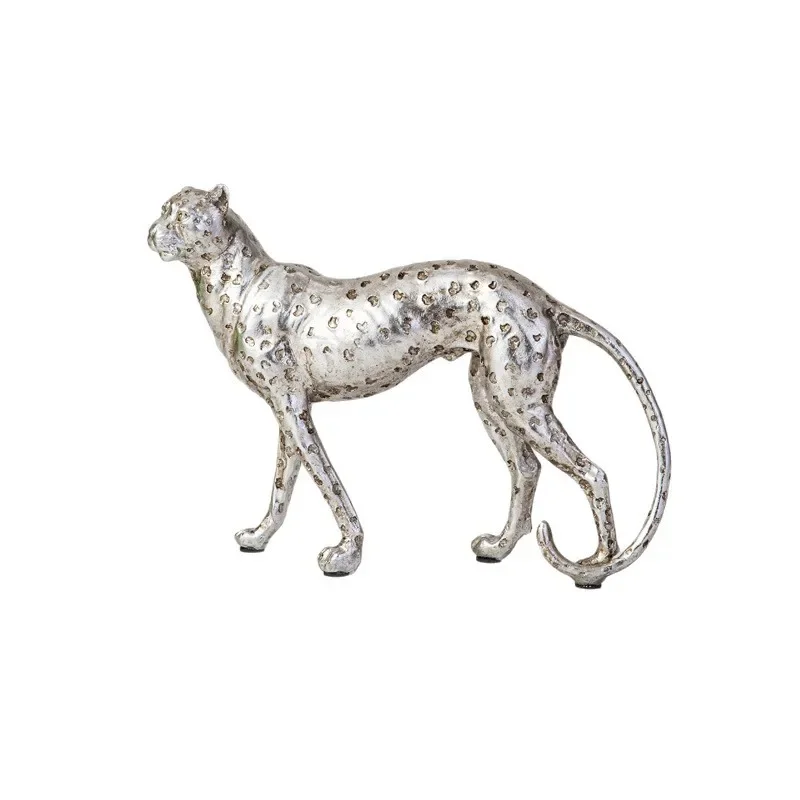 

Medieval silver cheetah ornament living room fashionable man art installation ornament