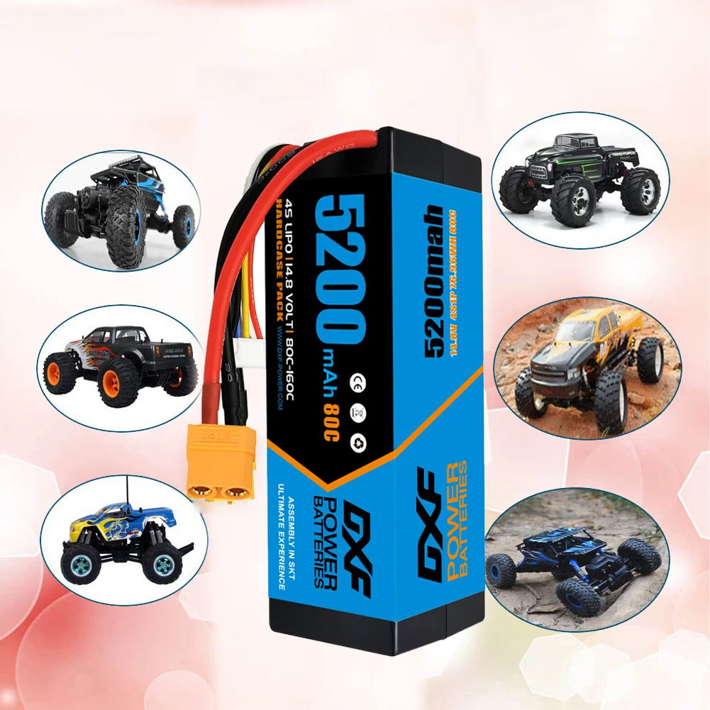 DXF-Boîtier rigide avec prise Count90 EC5 pour voiture RC Bumosquito, 4S, 14.8V, 15.2V, 5200mAh, 6200mAh, 6500mAh, 7000mAh, 8000mAh, 8400mAh,