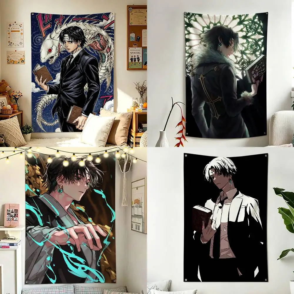 Cool C-Chrollo L-Lucilfer Skill H-Hunter Home Decor Wall Hanging Vertical Flags Indoor Outdoor