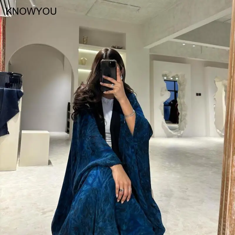 

Eid Djellaba Ramadan Abayas for Women Modest Muslim Dress Dubai Open Abaya Kimono Jalabiya Kebaya Caftan Marocain Femme Robe New
