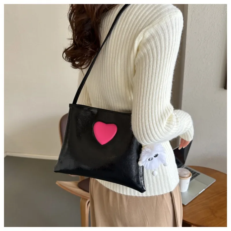 Fashion Commuter Handbag Small Shoulder Bag Fresh Exotic Female Shoulder Underarm Bag Textured Tote Luxury Brand Shoulder Bag