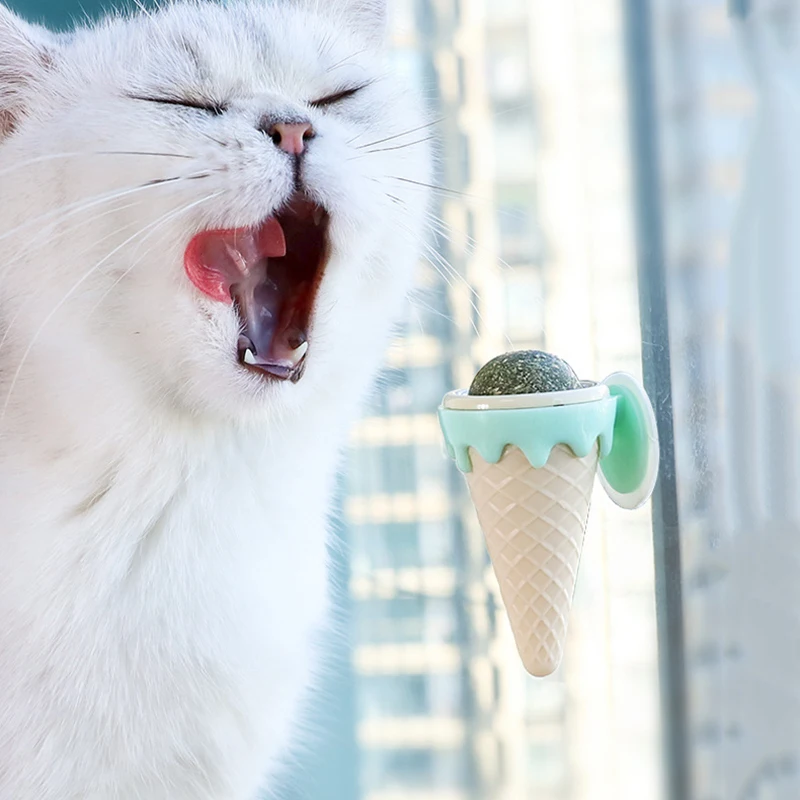 Ice Cream Cat Mint Two Color Toys Self High Grinding And Teeth Cleaning Pet Zhuanzhuan Le Sweet Cone Kitten To Relieve Bored