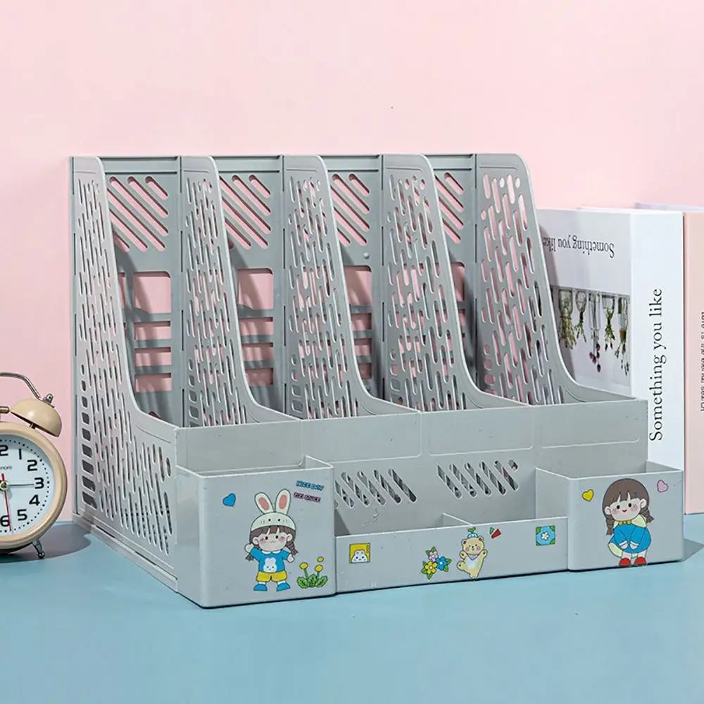 1Pcs Large Capacity Desktop File Rack Multi-layer A4 Document Certificates File Holder Tray Plastic Thickened
