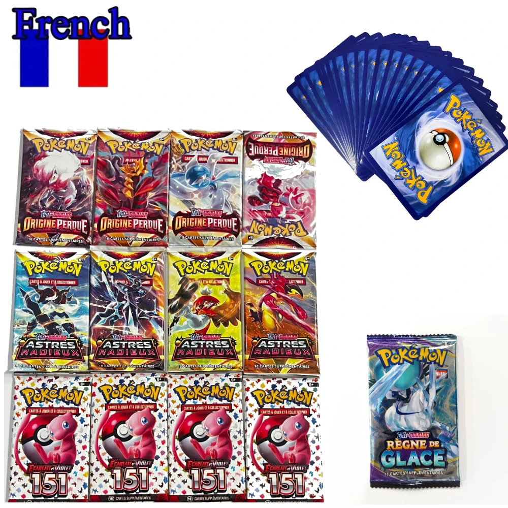 40 шт. французская карта покемонов SCARLET VIOLET 151 блестящие звезды темноты аблаз Покемон бустер боевая транзакционная карта детский подарок