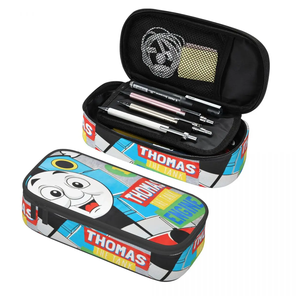 مقلمة T-thomas and Friends ذات سعة كبيرة وحقيبة أقلام لطيفة ومنظم قرطاسية المكتب للأطفال والكبار #3