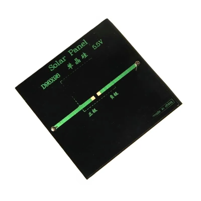 Portatile 1.2 W 5.5 V Mini Cella Solare Monocristallina Pannello Solare Modulo Solare Fotovoltaico FAI DA TE Caricatore Solare HA CONDOTTO LA Luce 98*98 MM 10 PZ