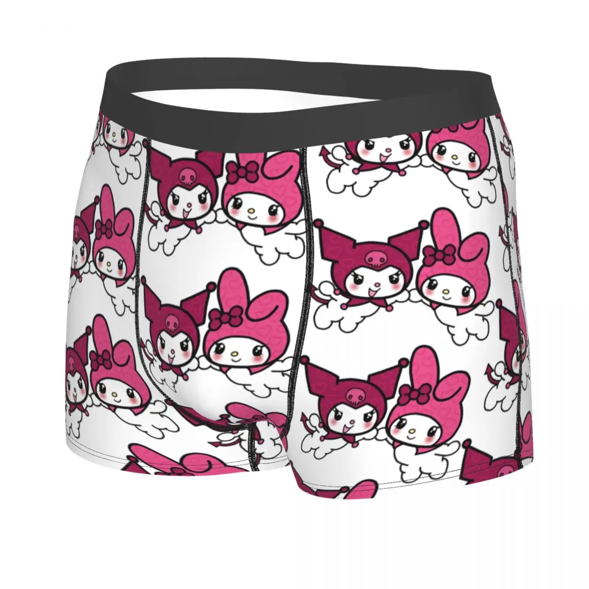 Heart My Melody Kuromi Man Long Underwear Sanrio Kawaii Boxer Shorts Panties Sexy Breathable Underpants for Male