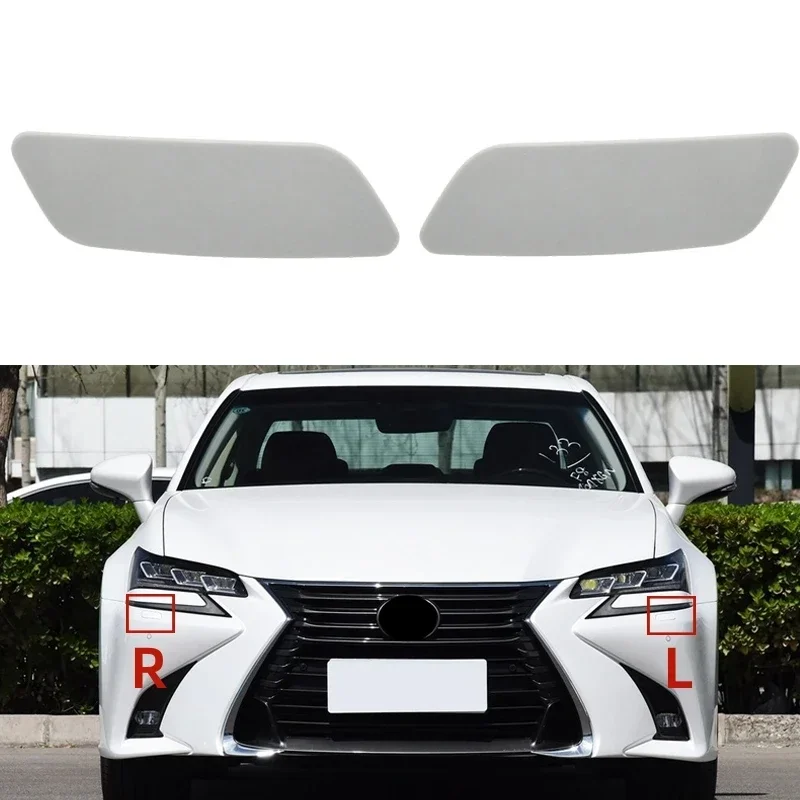 Front Bumper Headlight Washer Cover Headlamp Spray Nozzle Jet Cap Lid Unpainted For Lexus GS 250 300H 350 400H 2016-2020