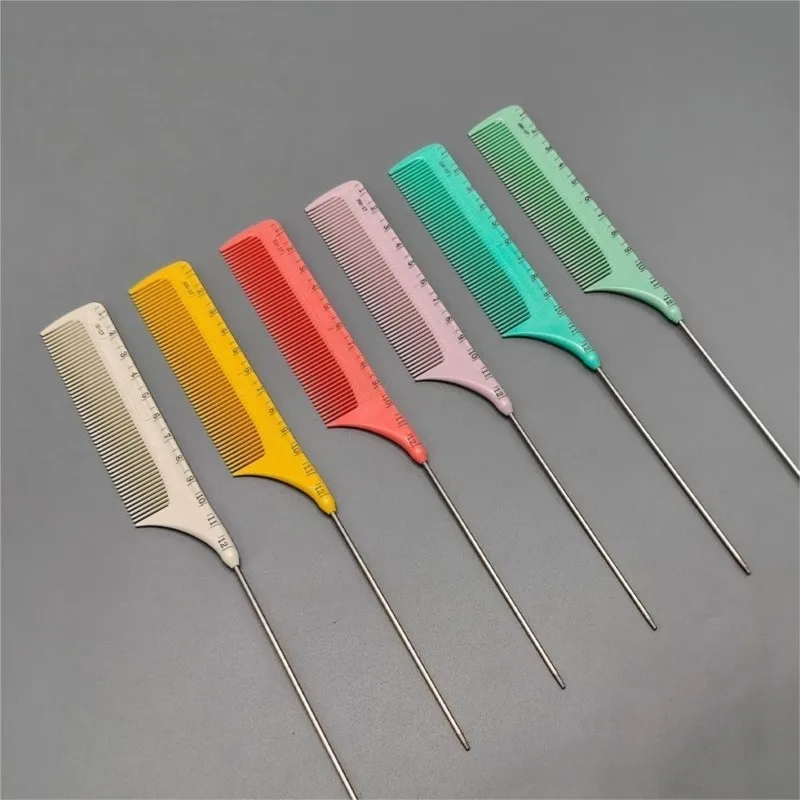 

17 Sharp Tail Comb With Scale Barber Shop Hair Cutting Combs Hairdresser Professional Haircut Hairbrush Hair Salon Styling Tools