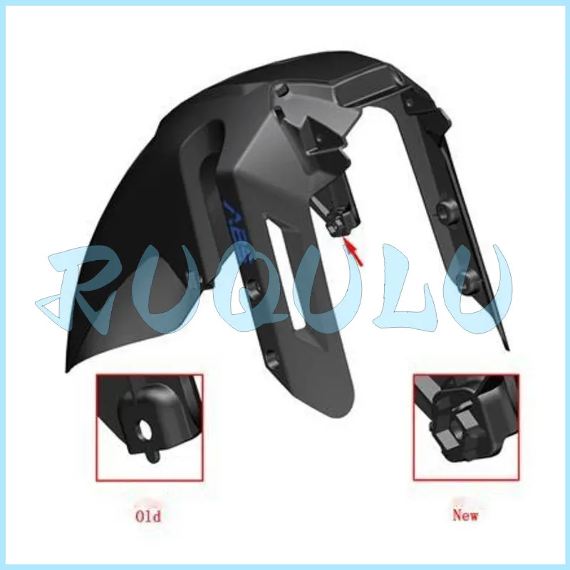 Zt350-gk Front Mud Board (matte Black Matte/metallic Glitter Blue Decal/abs) 4044302-001021 For Zontes