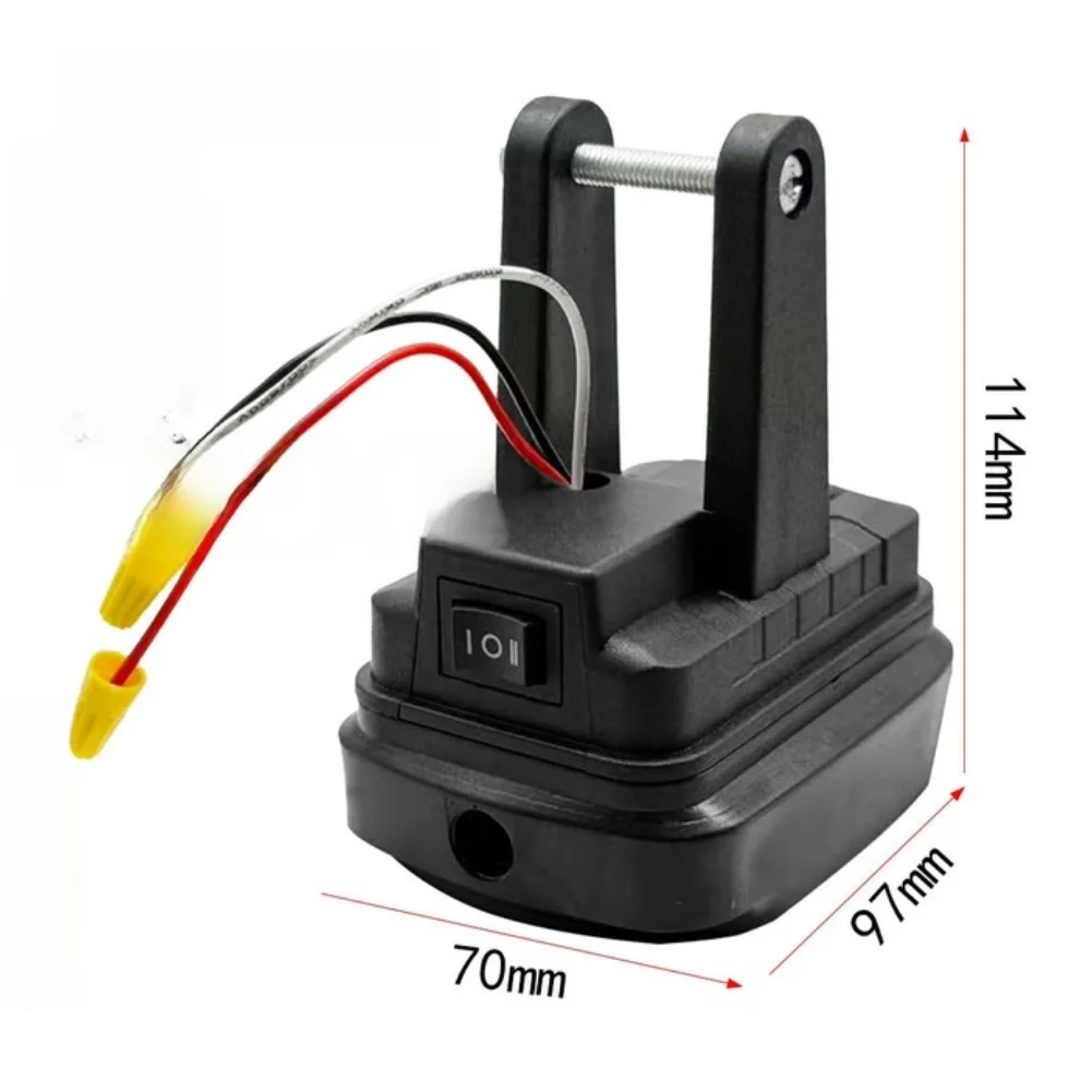 21V 8 Inch LED Cooling Electric Fan Base Dual USB Ports Two Adjustable Lightweight For Workshop Home Garden Power Tool