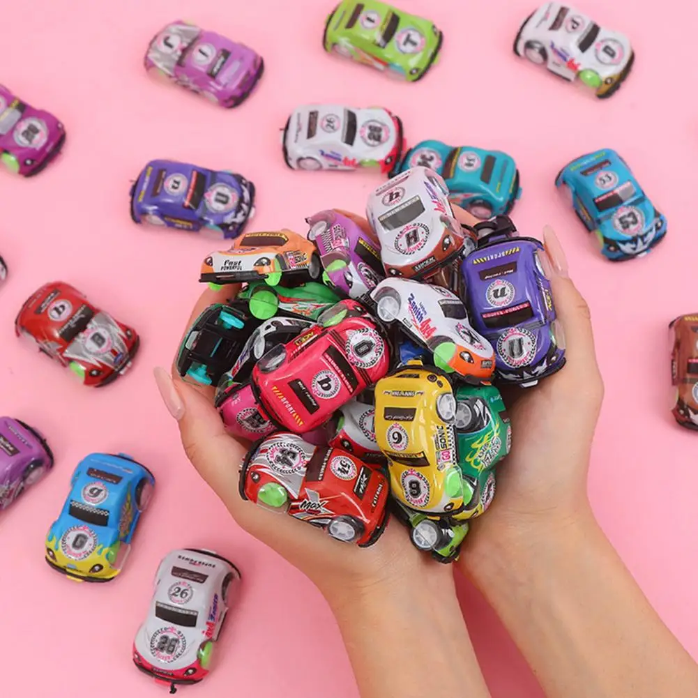 Pull Car Battery Plastic Car Model Toys Party Favor Mini Simulation Vehicle Toy Model for Boys Girls