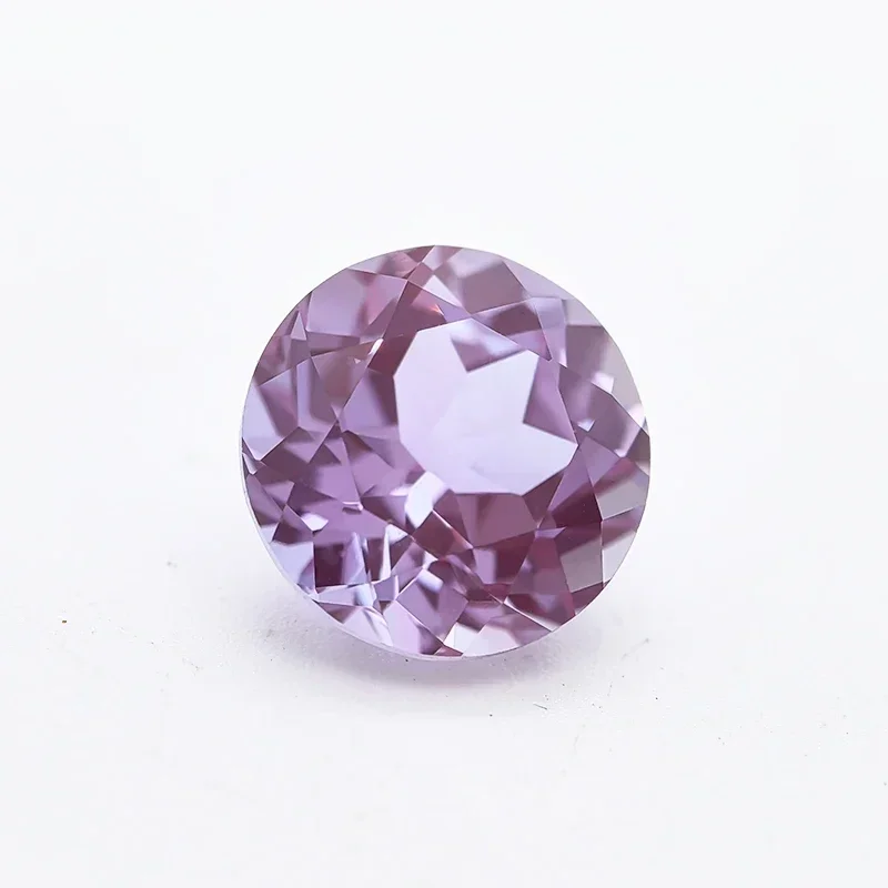 Lab Grown Round Shape Alexandrite Stone Purple Color Charms Beads Selectable AGL Certificate for Diy Jewelry Making Materials