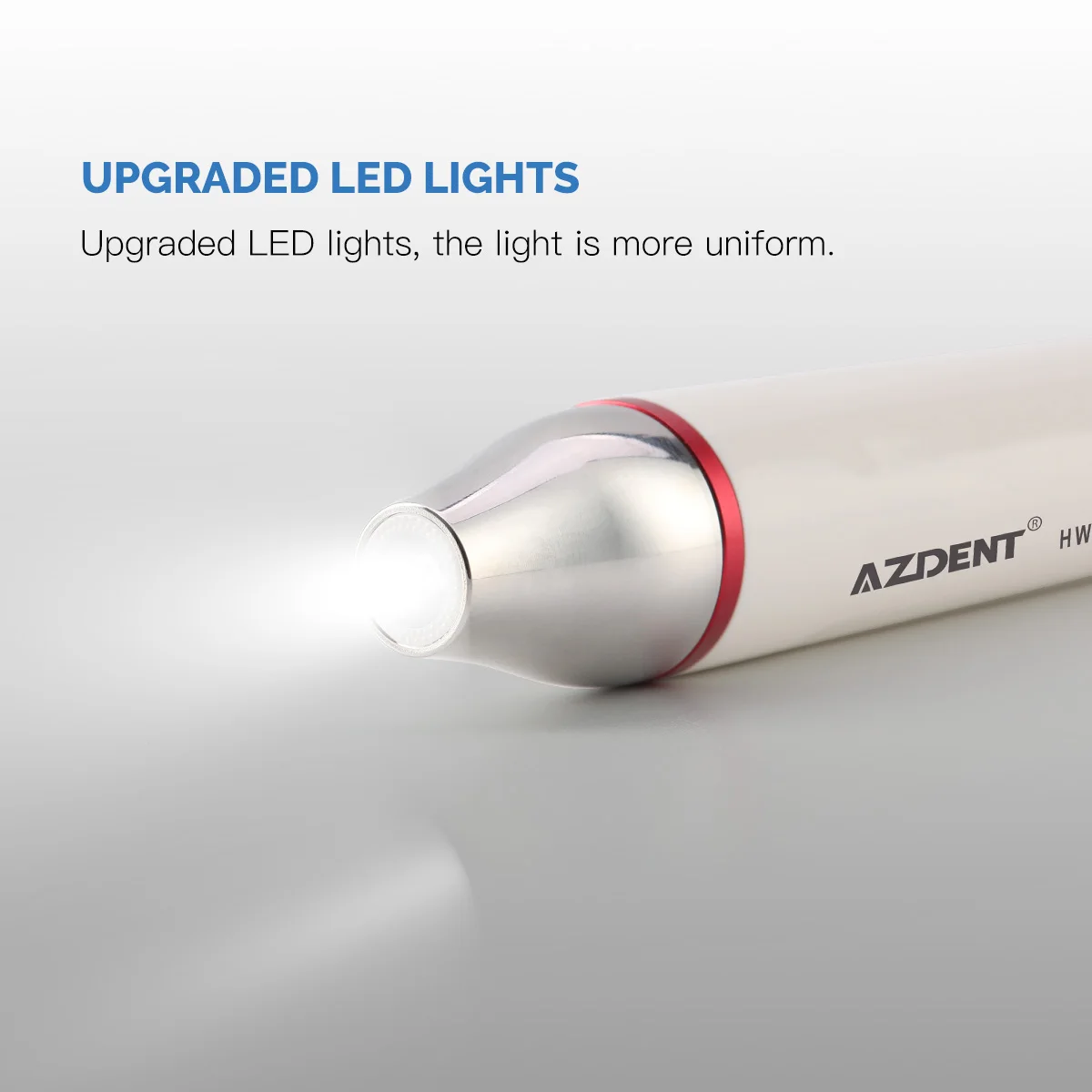 AZDENT New LED Type Ultrasonic Piezo Scaler Handpiece Fit For Woodpecker &EMS 135℃ High Temperature Sterilization