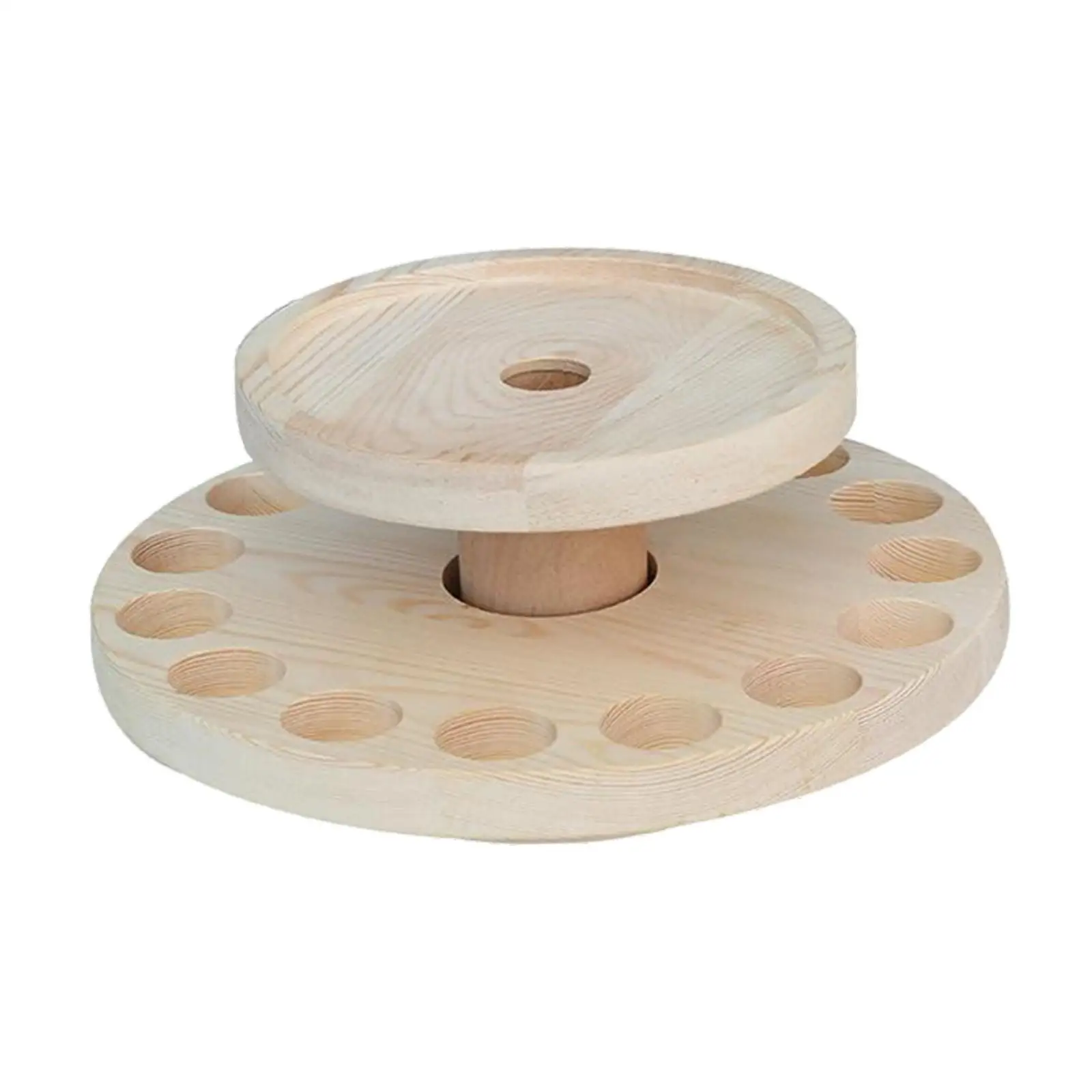 Diffuser Holder Carousel Height Increase Rack Wooden 2 Tier with Upper Tray for Vanity Holding 5ml 10ml 15ml 20ml Tabletop