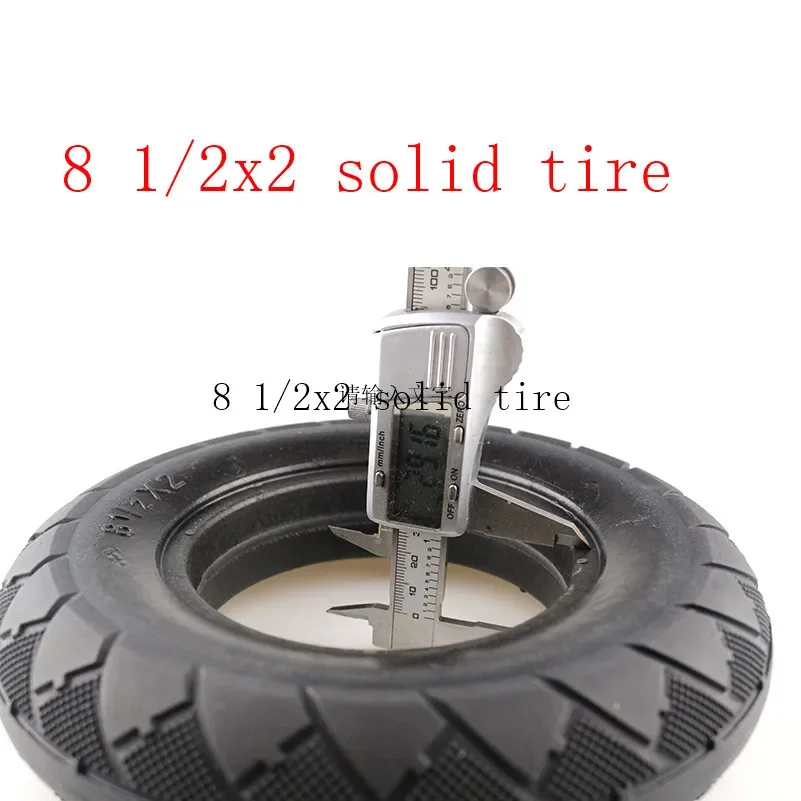 8 1/2x2 Solid Tyre for Electric Skateboard - Durable Damping Non-Pneumatic Wheel for Skate Board