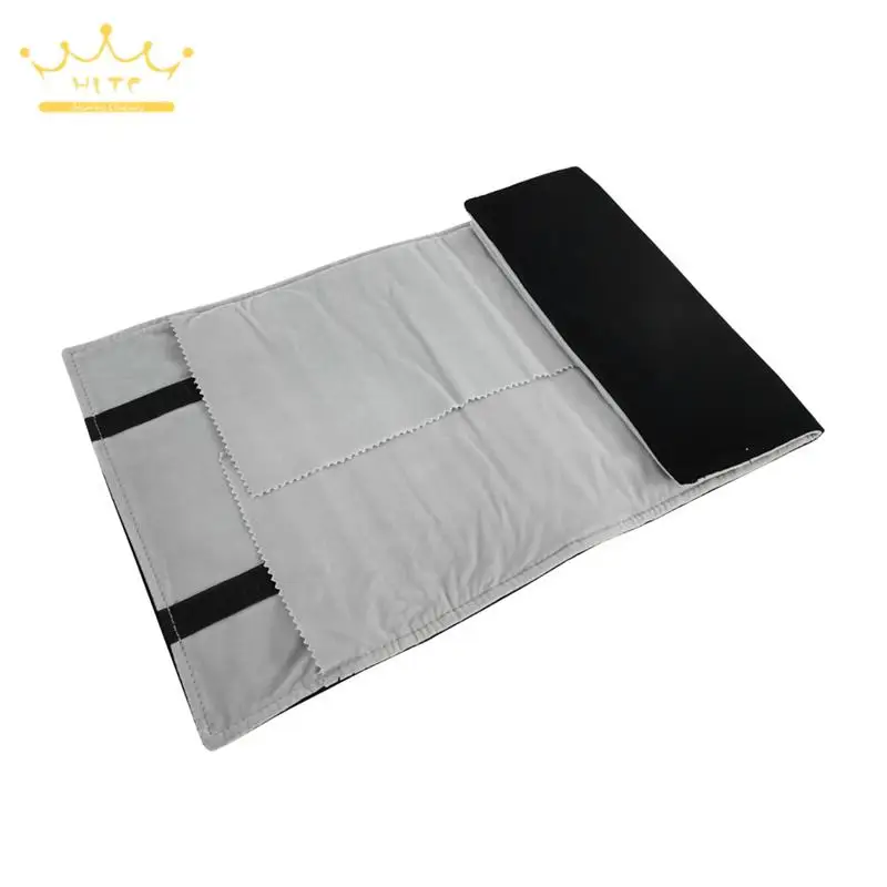 High-Capacity Earring Storage Roll Bag Black Velvet Jewelry Display Storage Bag 60 Pairs Stud Earrings Roll Organizer Cases
