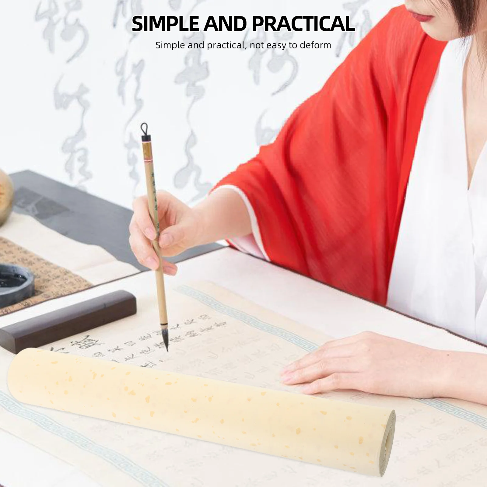 1 لفة من ورق الخط الصيني الاحترافي متعدد الوظائف، ورقة رسم محمولة، مستلزمات كتابة موثوقة للمكتب المنزلي #3