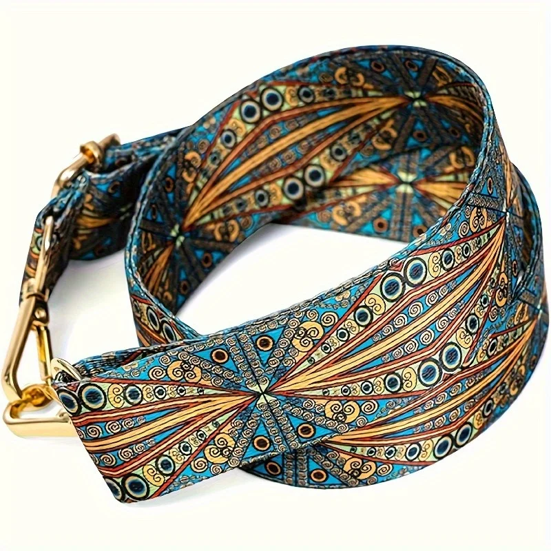 A Bohemian-Style Nylon Strap That Is Adjustable And Wide, Perfect for Vintage Fashion And Travel, And Can Be Hand Washed
