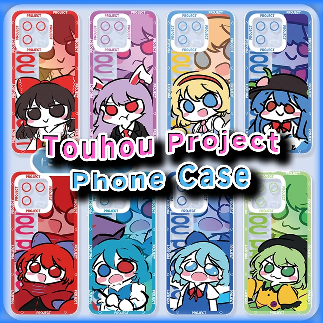 Kawaii Touhou Project Phone Case Xiaomi 15 14 13 12X 11 Pro CC9 Civi 1S 2 3 Utura Cute Reimu Cirno Transparent Protective Cover