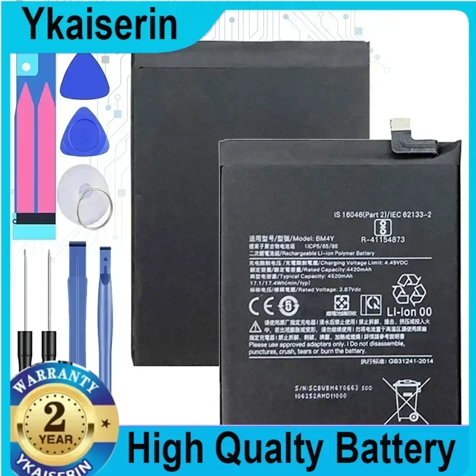 

Аккумулятор BM4Y 4520 мАч для Xiaomi Poco F3 Redmi K40 Pro K40Pro Аккумуляторы Bateria на складе + гарантия на инструменты 1 год