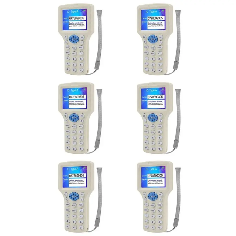 

N75R-6X RFID-считыватель смарт-карт, дубликатор RFID 125K 13.56МГц, программатор IC/ID ключей, копировщик ключей RFID