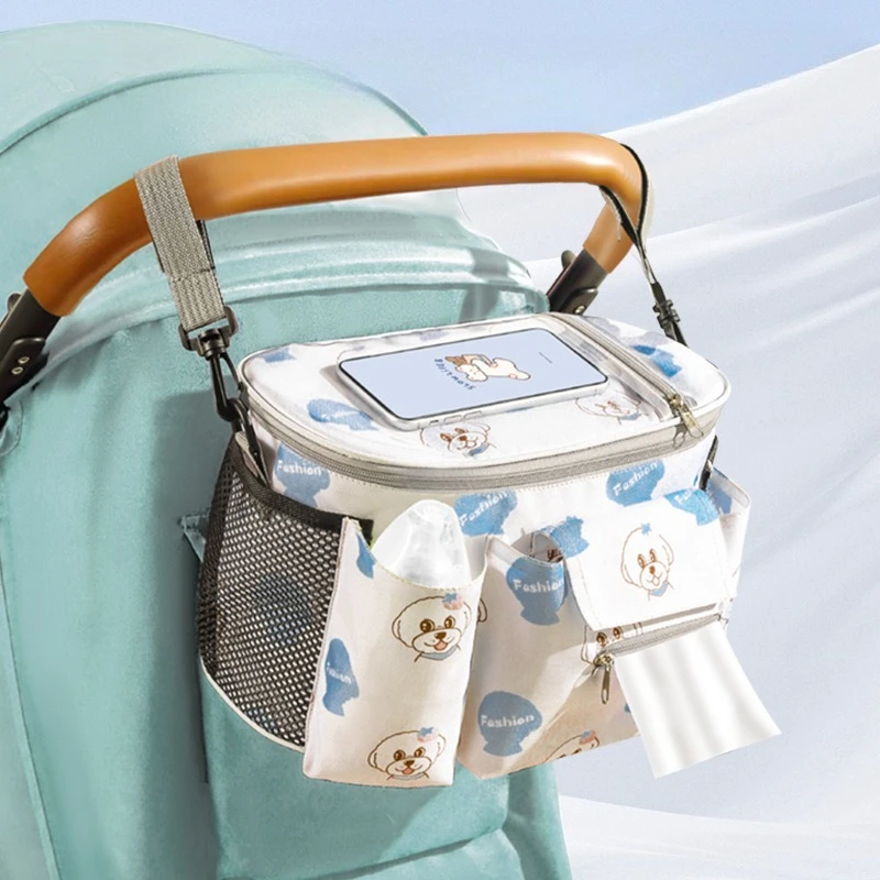 

Fashionable and Lightweight Baby Stroller Trailer Storage Bag Walking Artifact Storage Bag Shoulder Outdoor Mother and Baby Bag