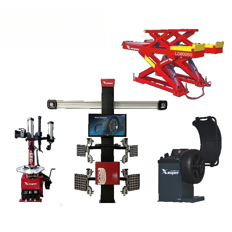 3wfLawrence 3D Wheel Alignment Machine Tire Changer and Wheel Balancing Equipment Car Lift Combo for Optimal Tyre Service