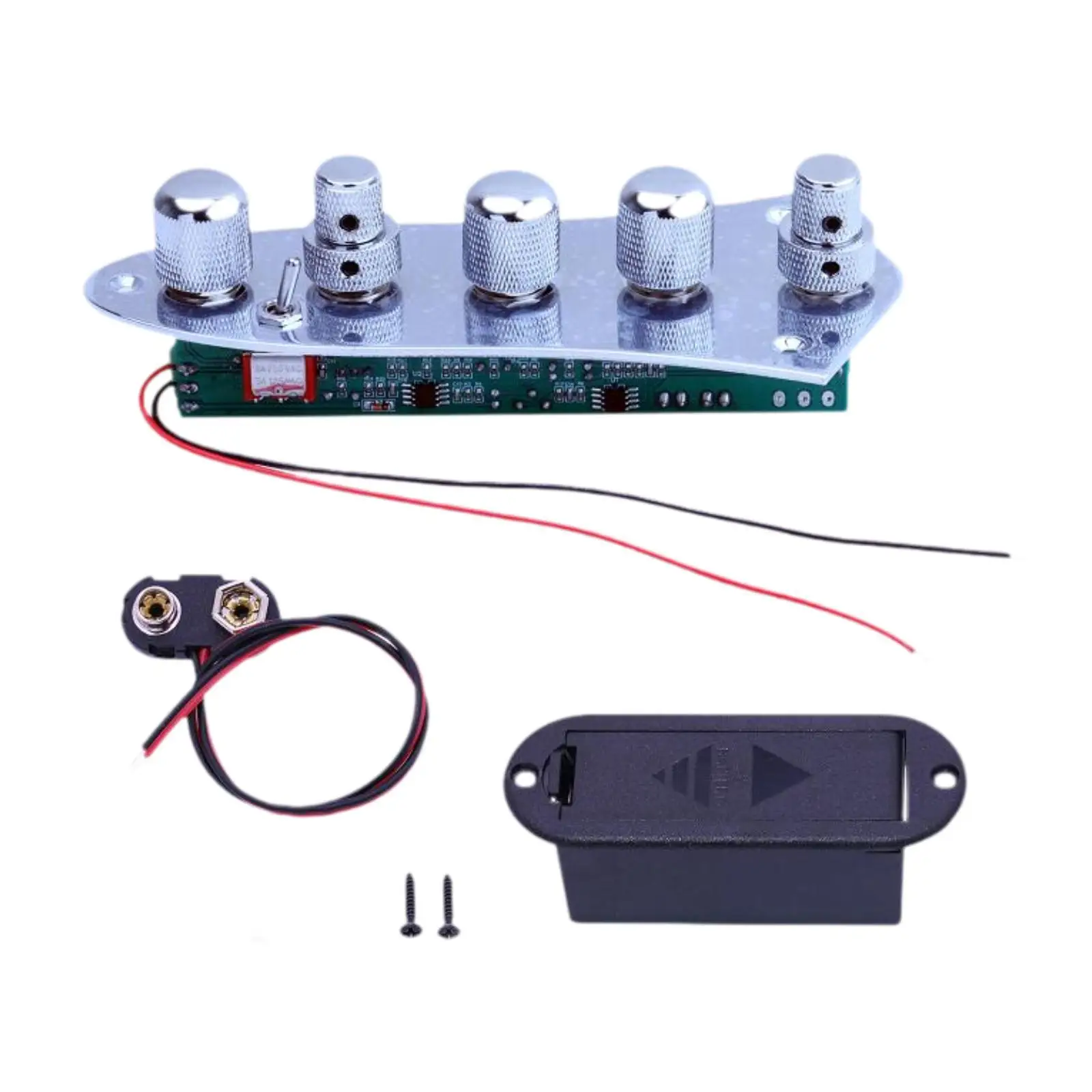 Electric Guitar Loaded Control Plate Control Board with Wiring Harness, Easy to Install, 5 Way, Hardware Tone Volume Control