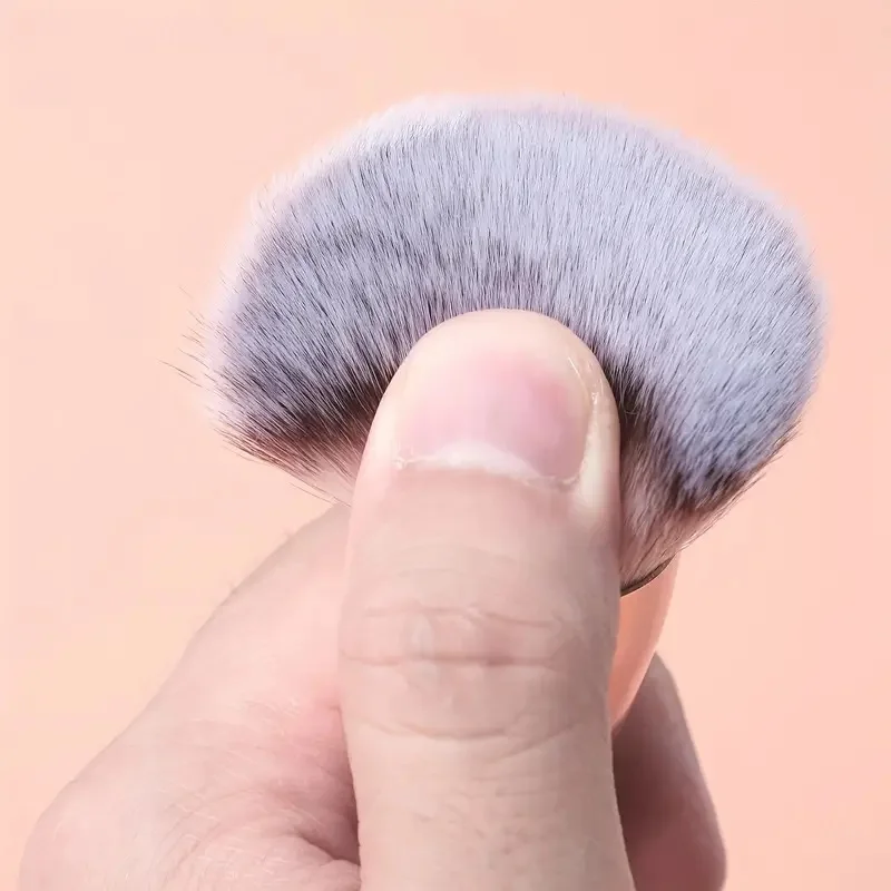 2 فرش تجميل متقدمة مزدوجة الرأس، تستخدم لتلميع السائل وكريم الوجه والبودرة وفرشاة الخلط وأدوات التجميل،