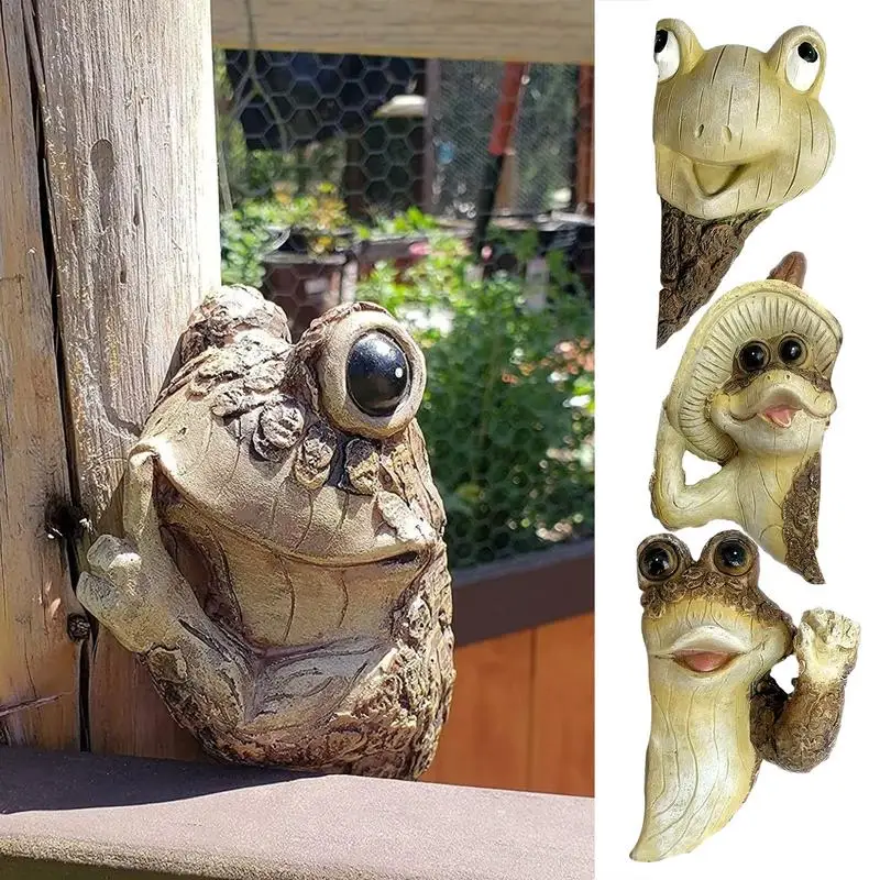 

Outdoor Frog Statues For Garden Resin Plants Pots Decor Resin Statue Model Furnishings Cartoon Animal Frog Collectible Figurines