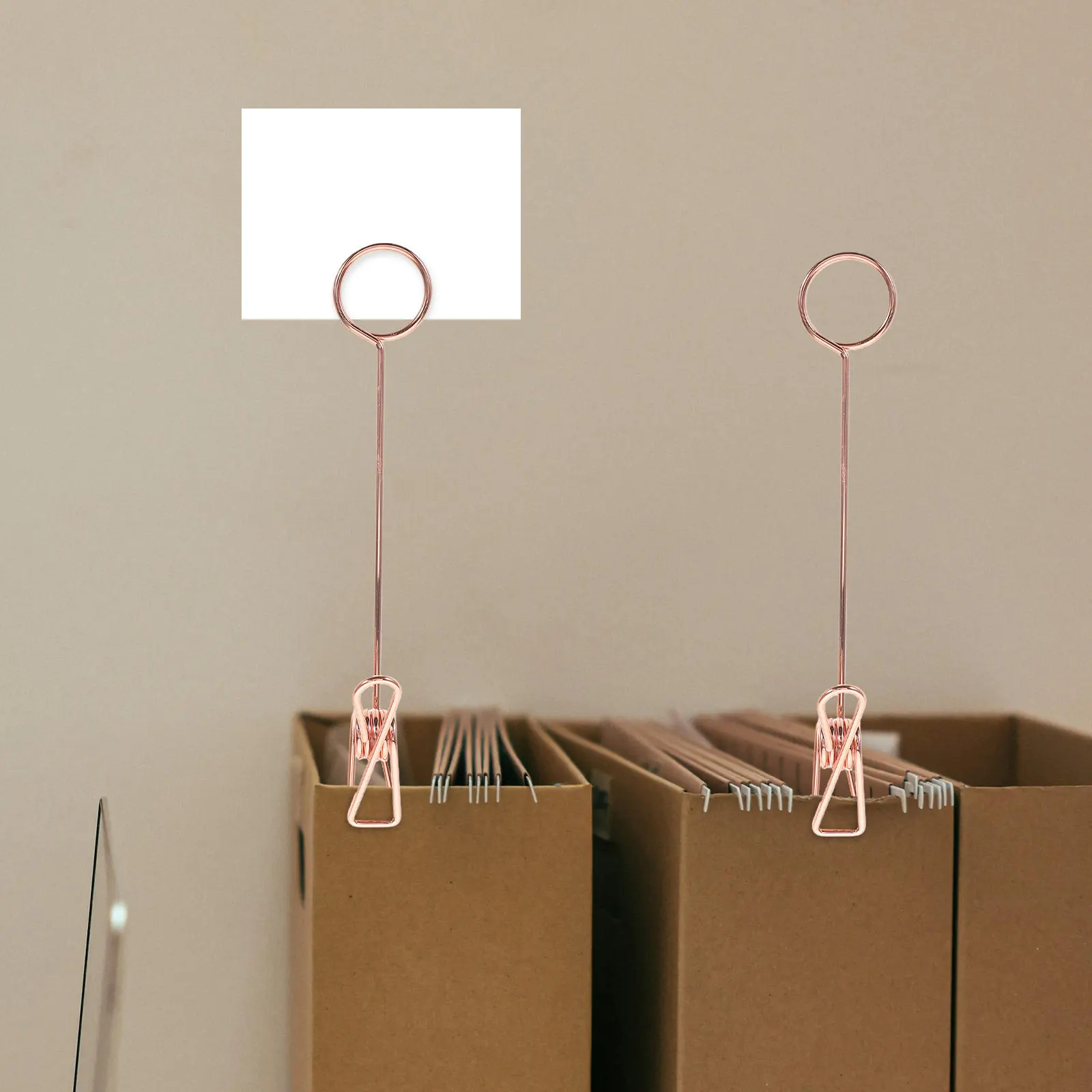 4Pcs Metal Double Headed Clip Photo Clip Note Memo Card Holder Table Number Holder Desktop Cute Paper Cilps Stationary Clips
