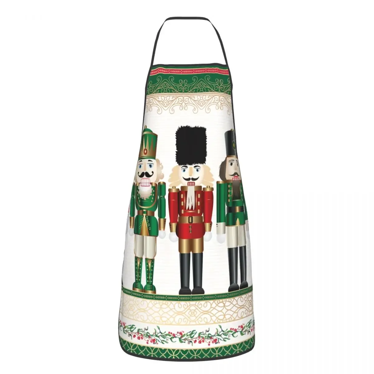 Merry Christmas Nutcrackers Apron for Men Women Adult Chef Kitchen Cooking Nutcracker Soldier Doll Tablier Cuisine Painting