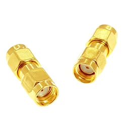 1pc RP SMA Male Plug to RP-SMA  Male Plug  RF Coax Adapter Modem Convertor  Straight  Goldplated NEW Wholesale