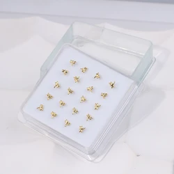 Karnoz 20Pcs/Pack Nose Stud Dragonfly Design Women Girls Nose Piercing Jewelry Piercing Nostril Piercing Jewelry Body Piercing