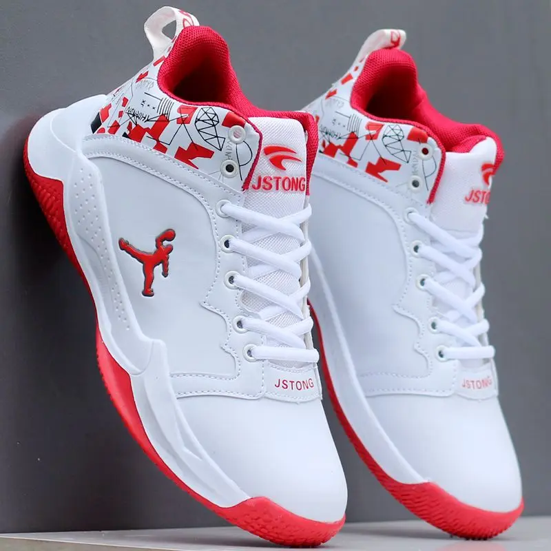 Basketball Shoes Men Breathable Sneakers for Men Leather Non-slip Combat Cushioning Shoes Training Athletic Tennis Sport Shoes