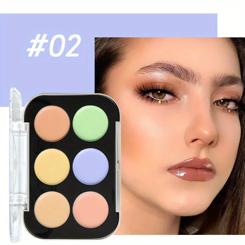 6 Colors Concealer Palette Long Lasting Cover Dark Circles Acne Pores Cream Shading Highlighter Moisturize Face Cometics