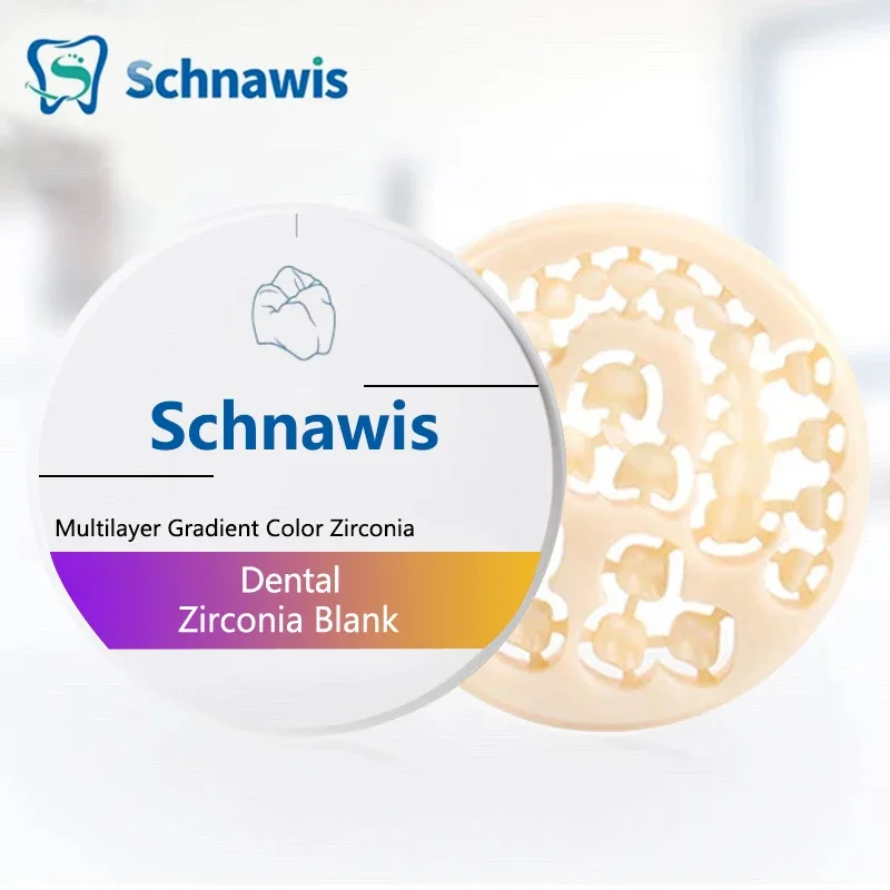 Dental Multilayer Gradient Color Zirconia Blocks All Ceramic Material for Oral Restoration Cad-Cam Milling System