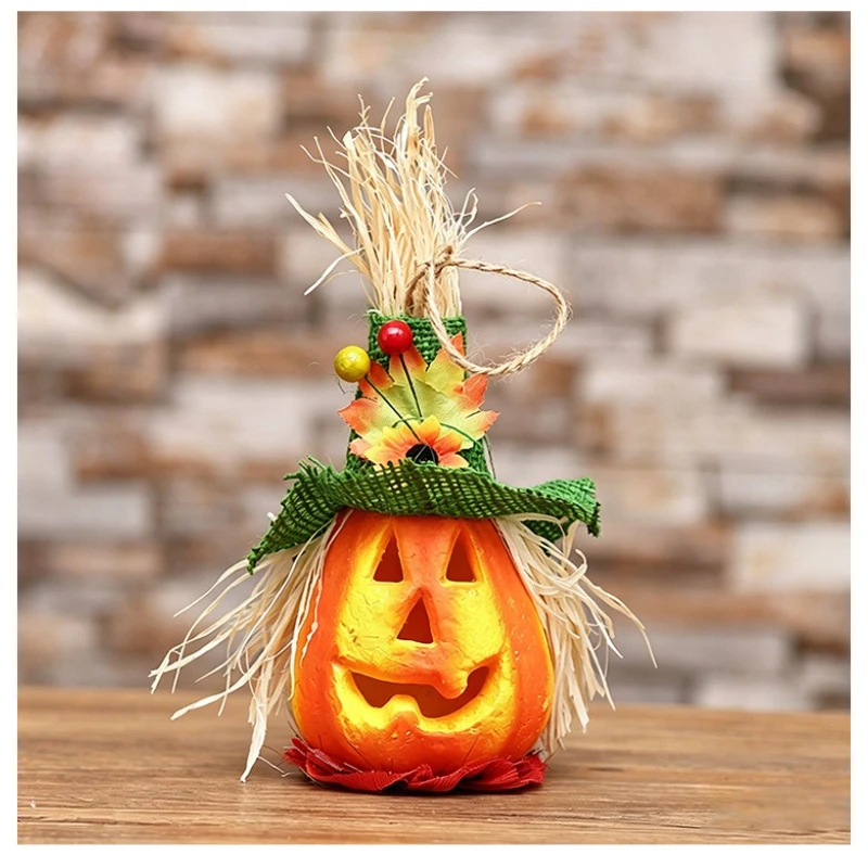 Halloween Glowing Hollow Foam Pumpkin Lantern – Light-Up Foam Pumpkin Decor, Perfect Spooky Party Ornament
